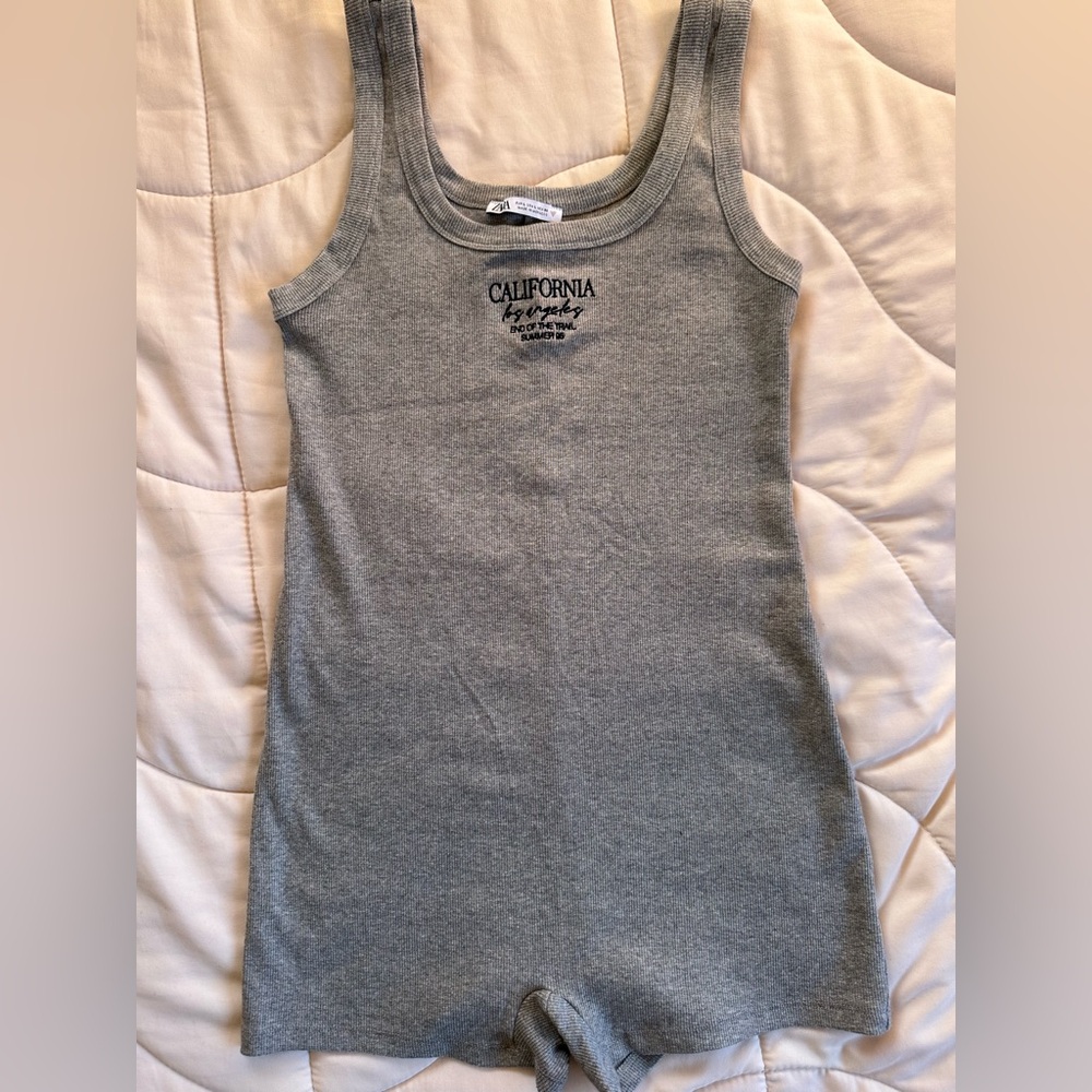 ZARA Grey Bodysuit Romper